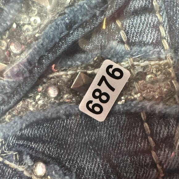 Silver Jeans Womens 30 Blue Suki Flap Bootcut Embellished Sequin Rodeo Cowgirl - Picture 13 of 13